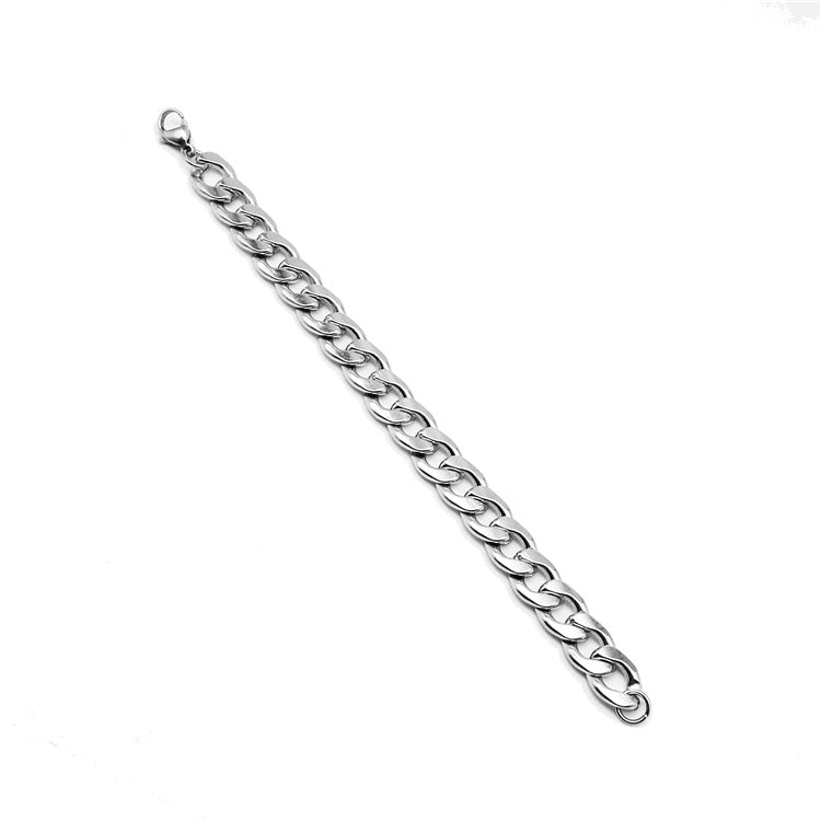 Hip-hop Stainless Steel Titanium Plated Bracelet for Men and Women