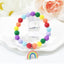 Cartoon Children's Candy Color Beaded Bracelet with Resin Mermaid and Unicorn Pendant