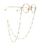 Gold Copper Bead Pearl Heart Eyeglasses Chain