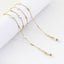 Gold Copper Bead Pearl Heart Eyeglasses Chain