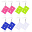 Acetate Rattan Creative Colorful Acrylic Earrings Set - Four Piece Collection