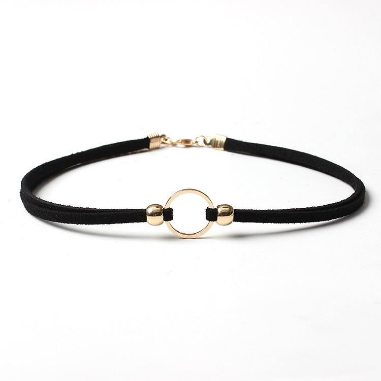 Women's Fashion Geometric Circle Multi-layer Choker Necklace