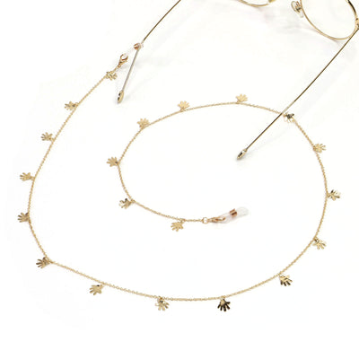 Fashion Simple Gold Copper Palm Glasses Chain