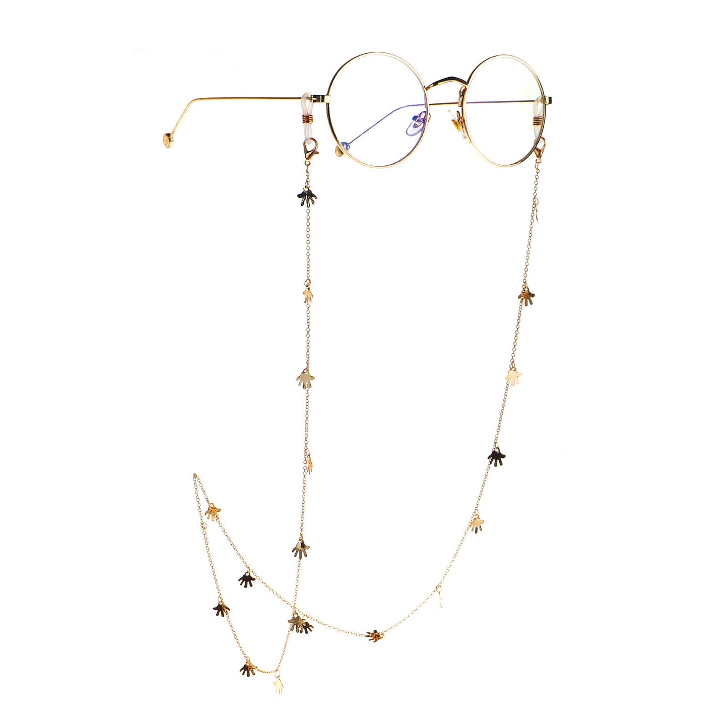 Fashion Simple Gold Copper Palm Glasses Chain