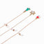 Three-Piece Christmas Eyeglasses Chain Set - Copper Santa Claus, Snowflake, Christmas Tree Design