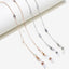 Two-Piece Eyeglasses Chain Set - Copper and Zircon in Gold and Silver