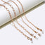 Gold Two-Piece Eyeglasses and Mask Chain Set