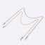Gold Two-Piece Eyeglasses and Mask Chain Set