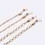 Gold Two-Piece Eyeglasses and Mask Chain Set