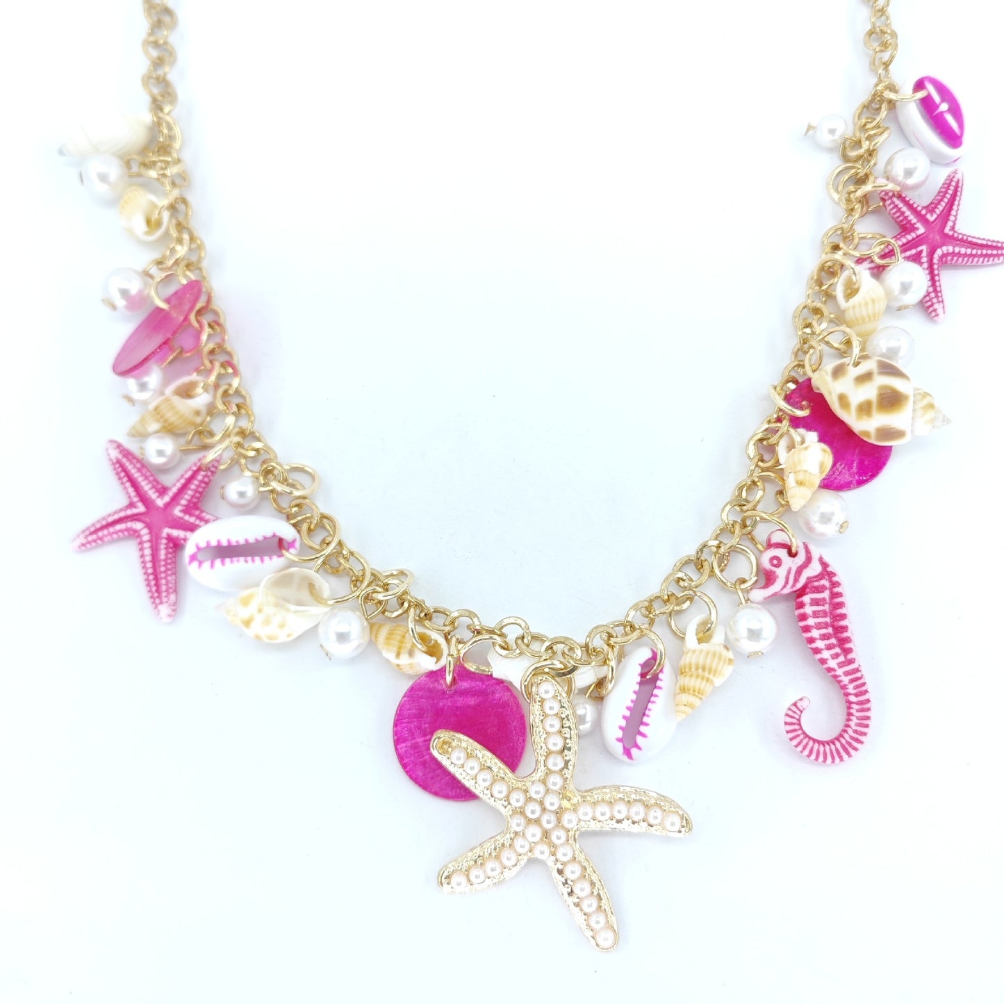 IG Style Starfish and Shell Pendant Necklace