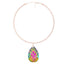 IG Style Ethnic Water Droplet Glass Pendant Necklace