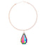 IG Style Ethnic Water Droplet Glass Pendant Necklace