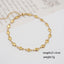 IG Style Heart Shape Gold Plated Stainless Steel Double Layer Women's Anklet