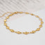 IG Style Heart Shape Gold Plated Stainless Steel Double Layer Women's Anklet