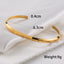 Elegant Geometric 18K Gold Plated Stainless Steel Open Bracelet