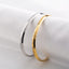 Elegant Geometric 18K Gold Plated Stainless Steel Open Bracelet