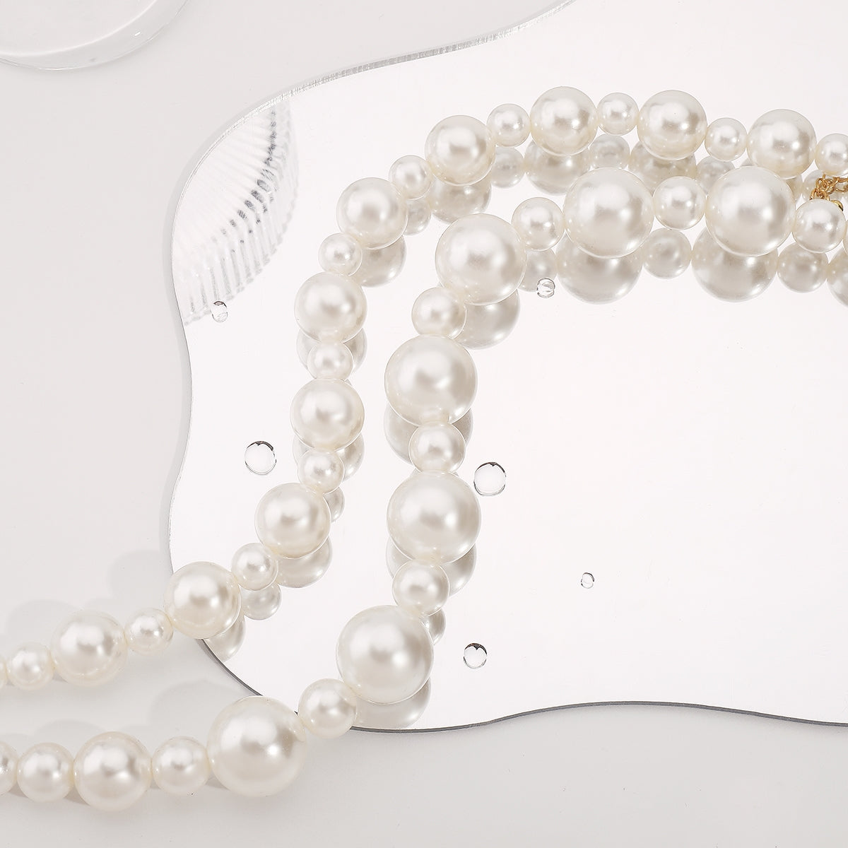 IG Style Double Layered Imitation Pearl Vintage Necklace Set