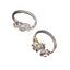 IG Style Fairy Flower Crystal Women's Open Ring Set - Sakura Petal Design