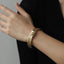 IG Style Geometric Alloy Vintage Hollow Pattern Bangle Bracelet for Women