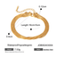 18K Gold Plated Geometric & Weaving Stainless Steel Snake Chain Bracelets for Women