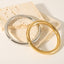 18K Gold Plated Stainless Steel Vintage Bangle and Hollow Bracelet Set for Women