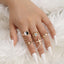 IG Style Retro Devil's Eye Cross Alloy Rings Set - 6pcs Unique Creative Design