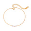 18K Gold Plated Stainless Steel Bracelet with White Loose Diamond - IG Style European and American Fashion