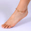 IG Style Devil's Eye Heart & Ocean Elements Gold Plated Women's Anklet