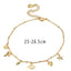 IG Style Devil's Eye Heart & Ocean Elements Gold Plated Women's Anklet