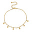 IG Style Devil's Eye Heart & Ocean Elements Gold Plated Women's Anklet