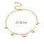 IG Style Devil's Eye Heart & Ocean Elements Gold Plated Women's Anklet