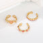 IG Style Heart Shape Alloy Gemstone Rhinestone Women's Open Ring Set