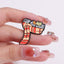 IG Style Zinc Alloy Plating Unisex Brooch with Red Striped Scarf Design