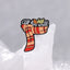 IG Style Zinc Alloy Plating Unisex Brooch with Red Striped Scarf Design