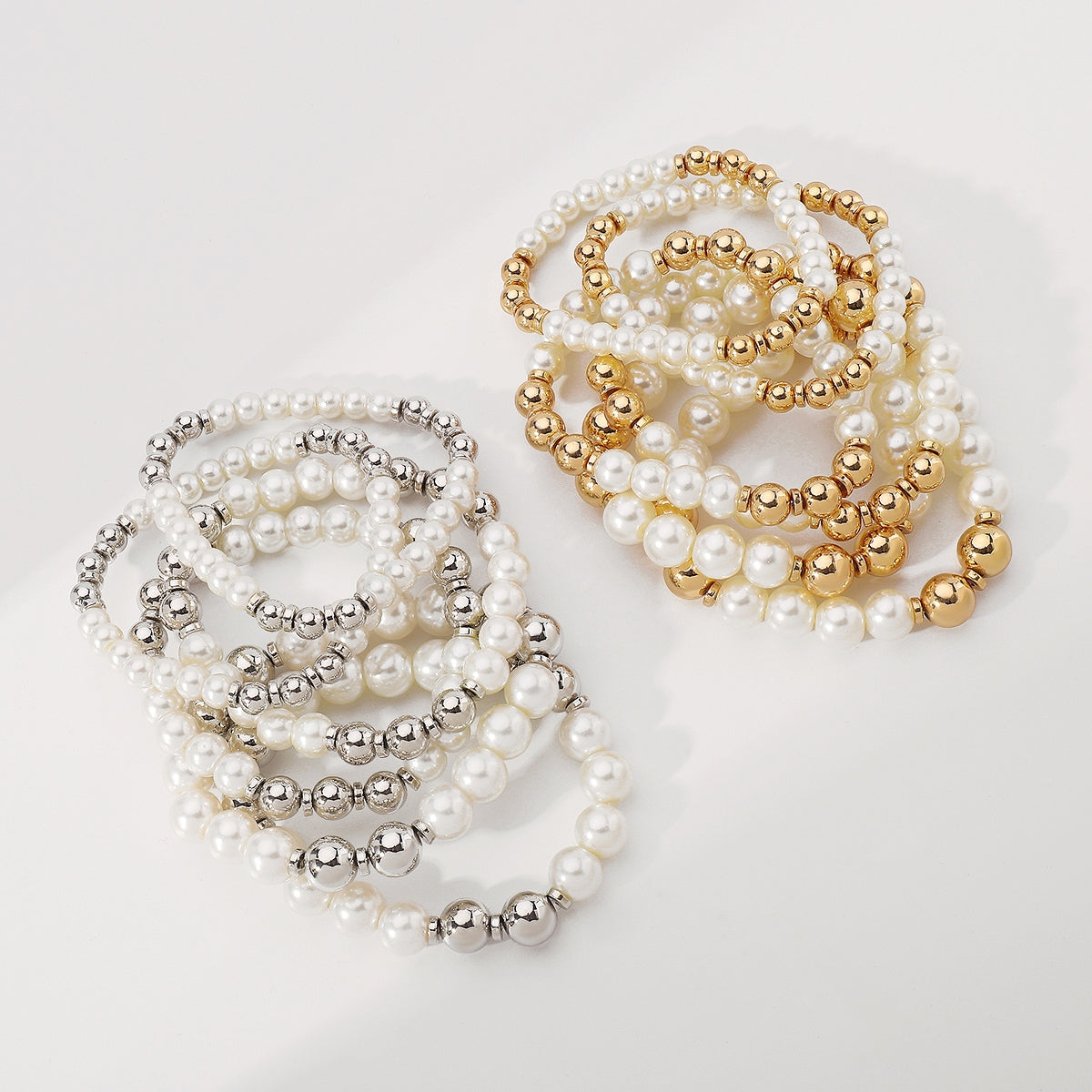 IG Style Multi-Layered Creative Pearl Bracelet Set