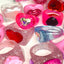 IG Style Y2K Heart Shape Resin Enamel Rhinestone Women's Wide Band Ring