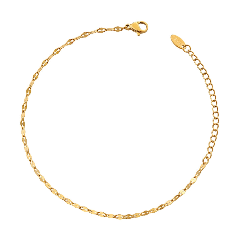 INS Style 18K Gold Plated Stainless Steel Lip Design Bracelet for Women