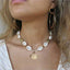 Boho Chic Shell Alloy Necklace - Minimalist Handmade Statement Choker