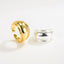 Geometric 18k Gold Plated Sterling Silver Adjustable Open Ring