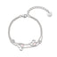 Heart Shape Double-Layer S925 Sterling Silver Zircon Bracelet