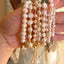 French Modern Freshwater Pearl Beaded Rhinestone Bracelet for Women