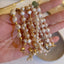 French Modern Freshwater Pearl Beaded Rhinestone Bracelet for Women