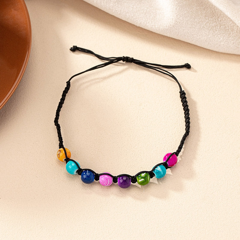 Bohemian Colorful Beaded Knitted Rope Women's Bracelet