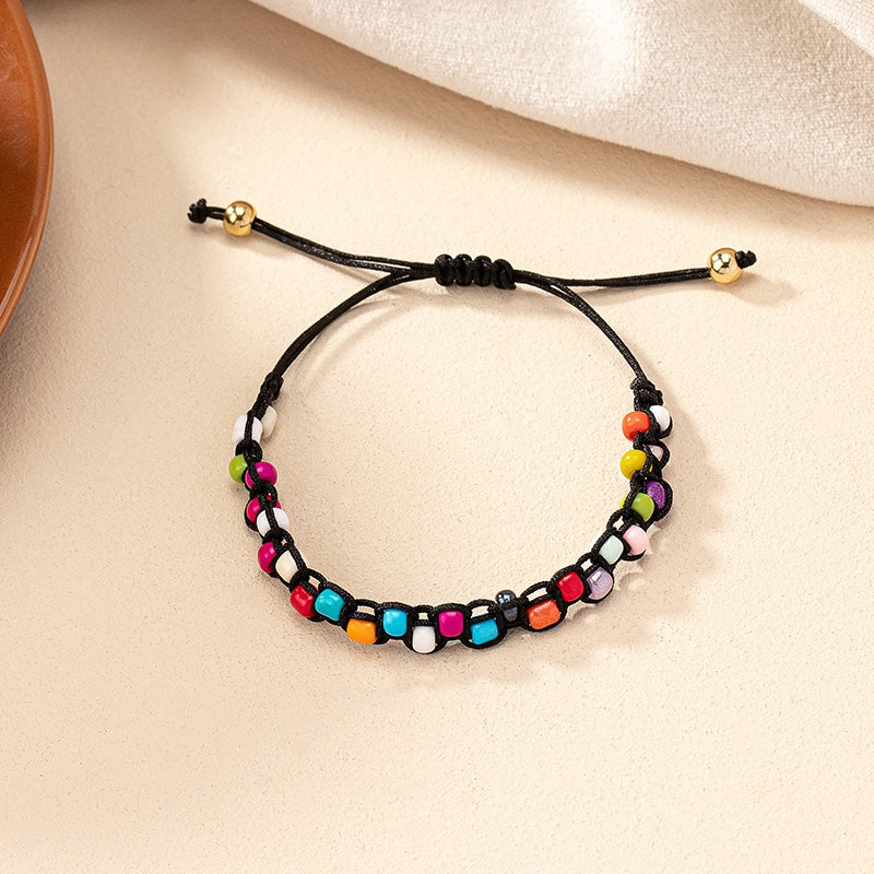 Bohemian Colorful Beaded Knitted Rope Women's Bracelet