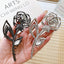 Ig Style Rose Alloy Rhinestone Hair Claw - French Design Large Hair Accessory