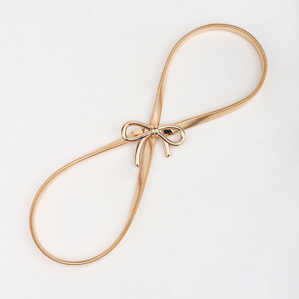 Elegant Bow Knot Alloy Chain Belt for Women