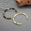 IG Style Color Block Copper Enamel Open Bangle Bracelet