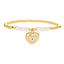 IG Style Cross Heart Eye Zircon Beaded Bracelet