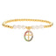 IG Style Cross Heart Eye Zircon Beaded Bracelet