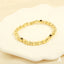 18k Gold Plated Geometric Beaded Layered Bracelet Set